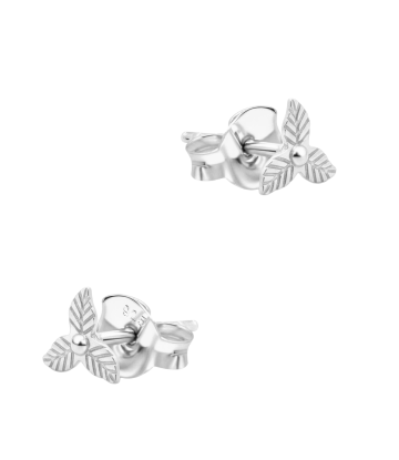Three Petaled Leaf Silver Stud Earring STS-6569
